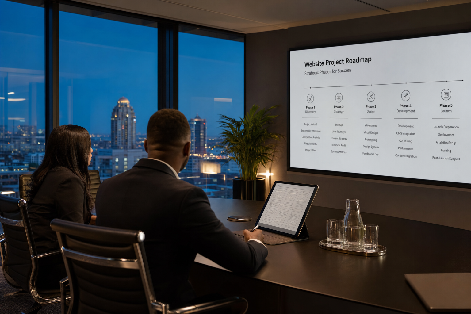 Website development consultation with Sandton team and web project mockups